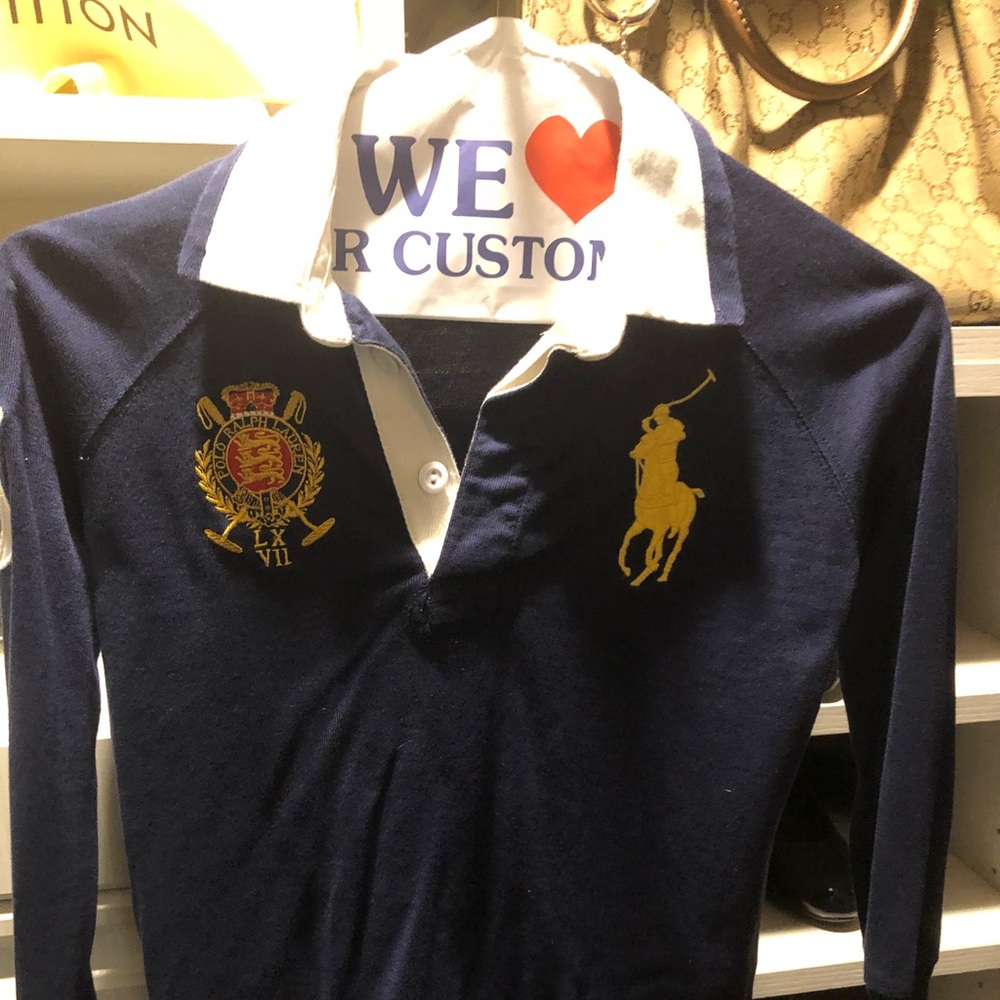 Boys navy polo